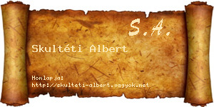 Skultéti Albert névjegykártya